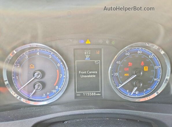 2T1BURHE9HC839101 2017 TOYOTA COROLLA Black Instrument cluster view