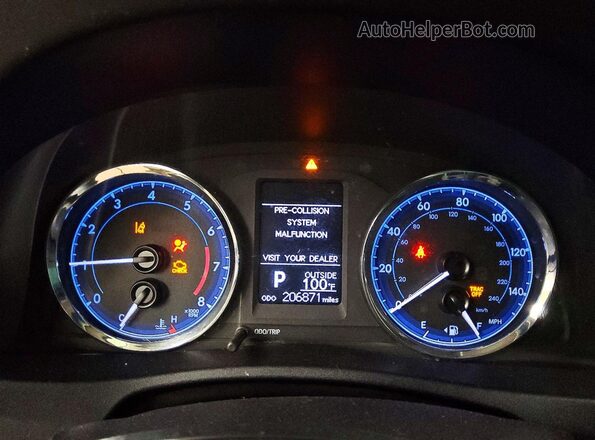 2T1BURHE9HC889318 2017 TOYOTA COROLLA Blue Widok zestawu wskaźników