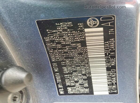 2T1BURHE9HC892560 2017 TOYOTA COROLLA Gray Engine compartment view