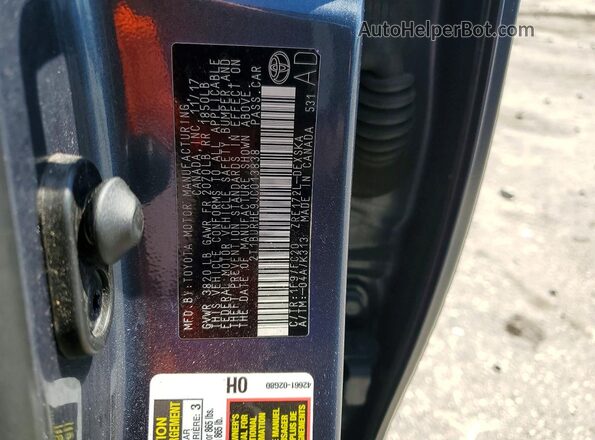 2T1BURHE9JC013838 2018 TOYOTA COROLLA Серый Вид подкапотного пространства