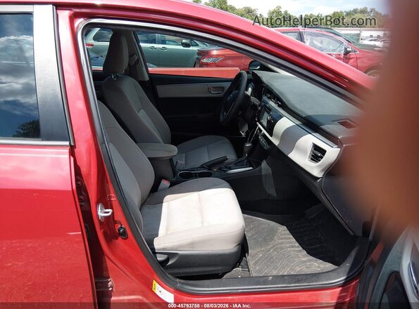 2T1BURHEXGC487385 2016 TOYOTA COROLLA Red Вид салону спереду