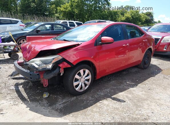 2T1BURHEXGC487385 2016 TOYOTA COROLLA Red Передня ліва чверть