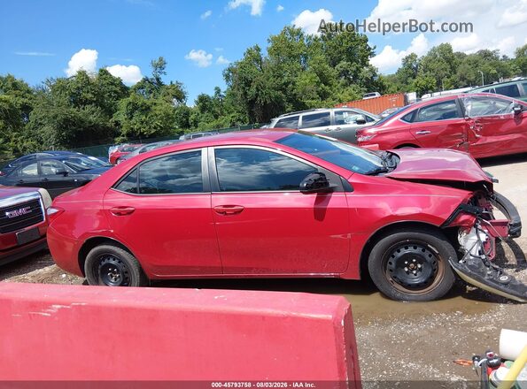 2T1BURHEXGC487385 2016 TOYOTA COROLLA Red Вид задньої частини салону