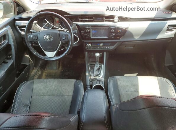 2T1BURHEXGC549089 2016 TOYOTA COROLLA Red Dashboard view