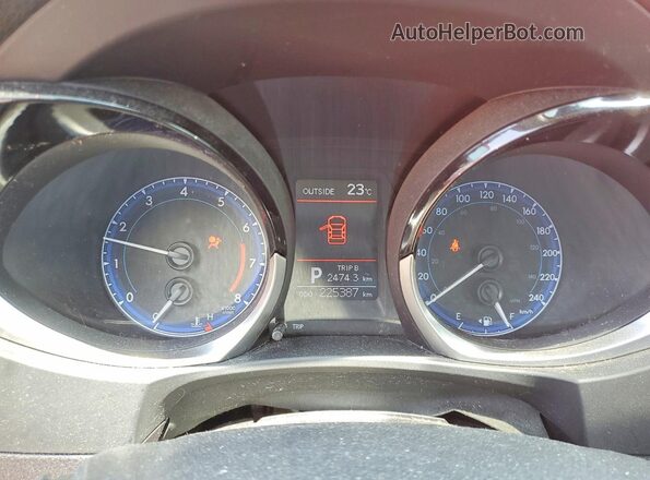2T1BURHEXGC549089 2016 TOYOTA COROLLA Red Instrument cluster view