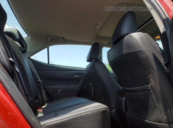 2T1BURHEXGC549089 2016 TOYOTA COROLLA Red Rear seats view