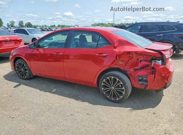 2T1BURHEXGC549089 2016 TOYOTA COROLLA Red Rear left