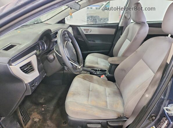 2T1BURHEXGC632490 2016 TOYOTA COROLLA Gray წინა სალონის ხედი