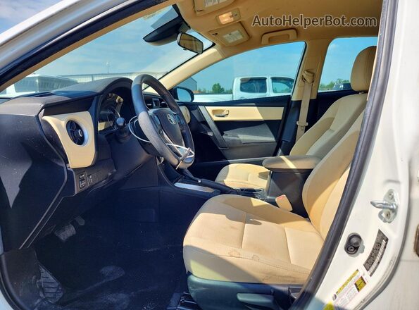 2T1BURHEXHC760116 2017 TOYOTA COROLLA White Widok wnętrza z przodu