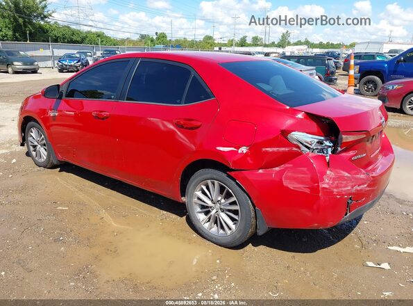 2T1BURHEXHC774016 2017 TOYOTA COROLLA Красный Задняя левая четверть