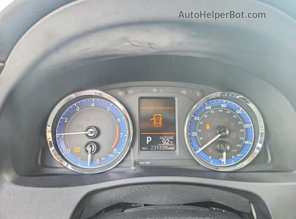 2T1BURHEXHC847711 2017 TOYOTA COROLLA Gray Instrument cluster view