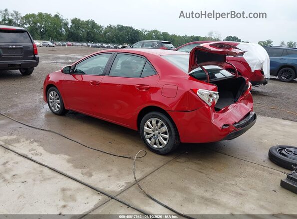 2T1BURHEXHC862192 2017 TOYOTA COROLLA Красный Задняя левая четверть