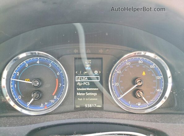 2T1BURHEXHC957836 2017 TOYOTA COROLLA Blue Vista del cuadro de instrumentos