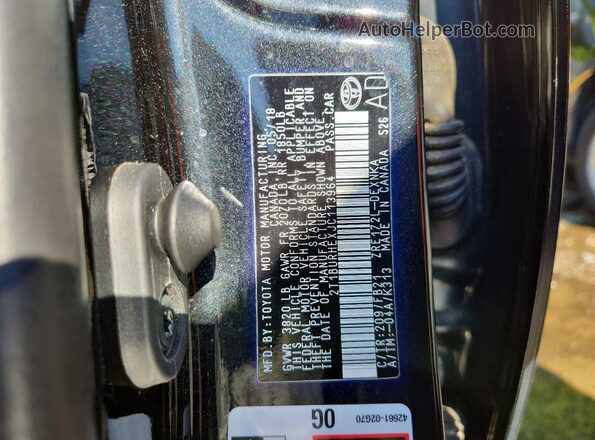 2T1BURHEXJC113964 2018 TOYOTA COROLLA Black Շարժիչի բաժամունքի տեսք