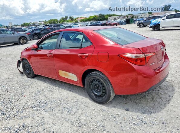 2T1BURHEXKC178735 2019 TOYOTA COROLLA Red უკანა მარცხენა