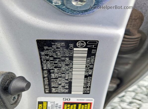 2T1BURHEXKC184437 2019 TOYOTA COROLLA Silver Vista del compartimento del motor