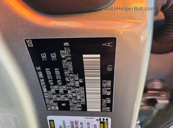 2T2AGCEZ9SC082565 2025 LEXUS NX Gold VIN կոդի պիտակի տեսք