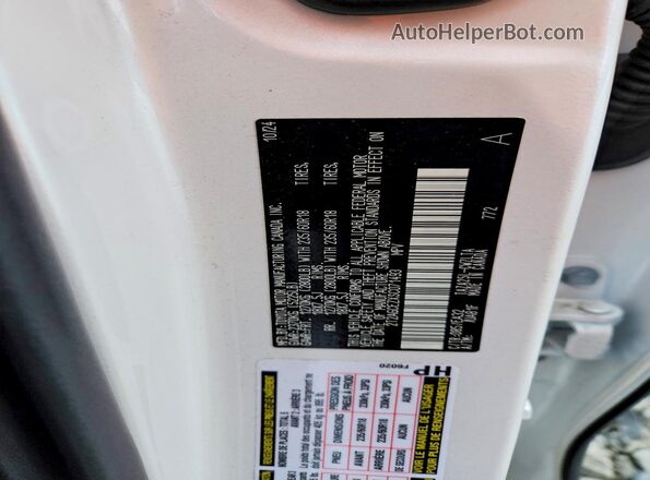 2T2AGCEZXSC071493 2025 LEXUS NX Белый Вид наклейки с VIN-кодом
