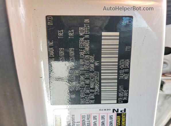 2T2BAMBA5PC005337 2023 LEXUS RX White VIN sticker view