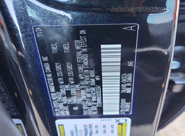 2T2BAMBA5SC053347 2025 LEXUS RX Black Vista de la etiqueta del VIN