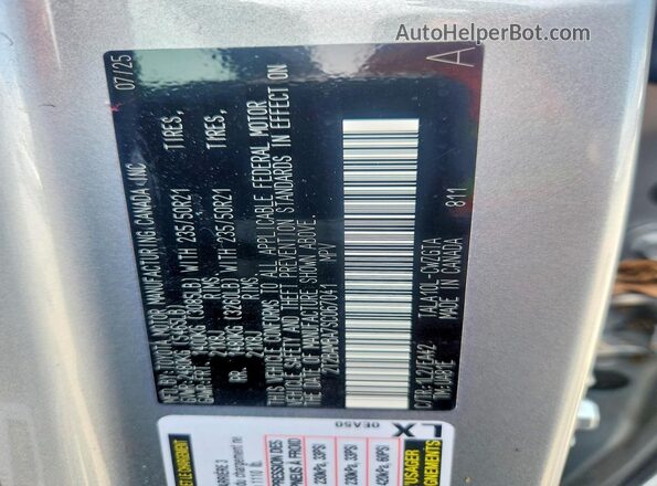 2T2BAMBA7SC067041 2025 LEXUS RX Silver Vista interior de 360 grados