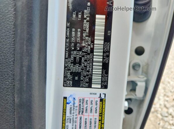 2T2BAMBA9RC042605 2024 LEXUS RX White VIN კოდის სტიკერის ხედი