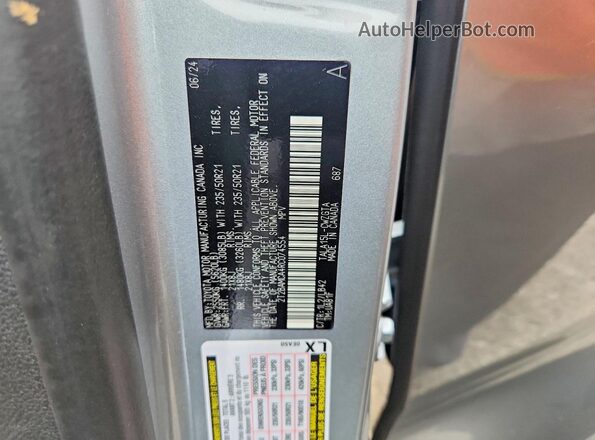 2T2BAMCA4RC074554 2024 LEXUS RX Silver VIN კოდის სტიკერის ხედი