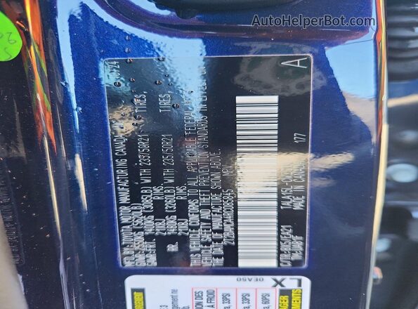 2T2BAMCA4RC085845 2024 LEXUS RX Blue VIN sticker view