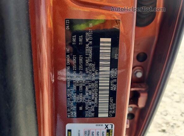 2T2BBMCA0PC013910 2023 LEXUS RX Brown Շարժիչի բաժամունքի տեսք