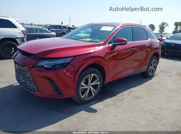 2T2BBMCA5RC042435 2024 LEXUS RX 350H Red წინა მარცხენა ხედი სამი მეოთხედიდან