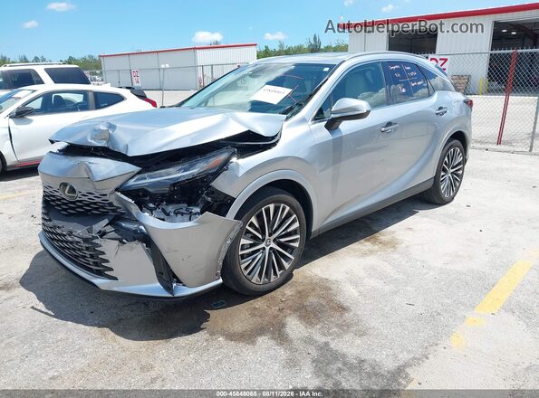 2T2BBMCA6RC052682 2024 LEXUS RX 350H Silver წინა მარცხენა ხედი სამი მეოთხედიდან