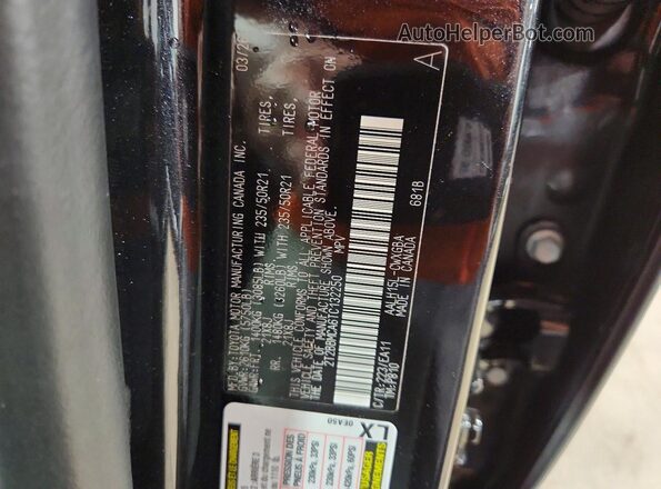 2T2BBMCA6TC132250 2026 LEXUS RX Black VIN sticker view