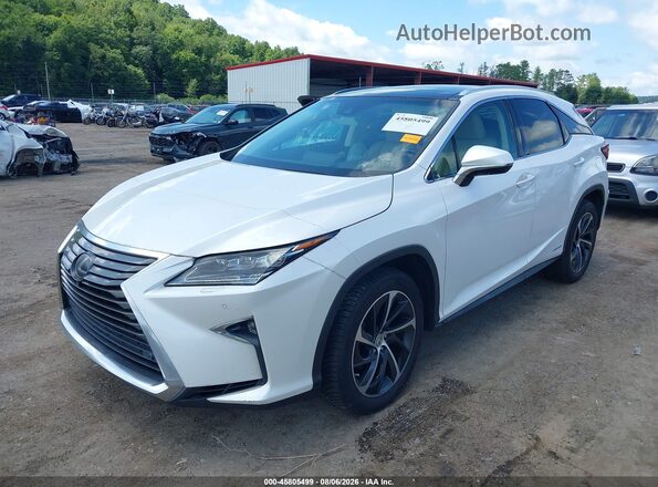 2T2BGMCA0HC019340 2017 LEXUS RX 450H White Առջևի ձախ երեք քառորդ տեսարան