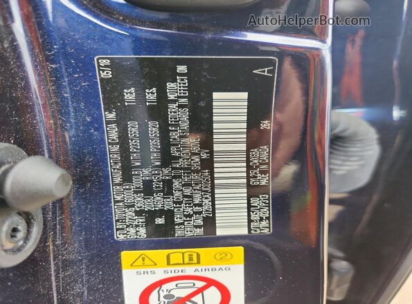 2T2BGMCA7JC025044 2018 LEXUS RX Blue ძრავის განყოფილების ხედი