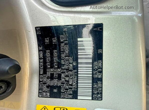 2T2BZMCA0GC011716 2016 LEXUS RX Желто-коричневый Вид подкапотного пространства