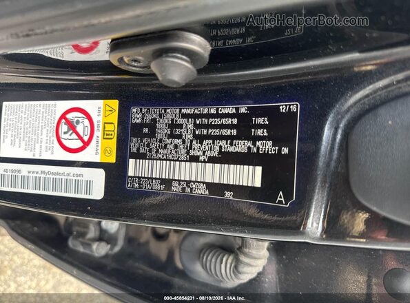 2T2BZMCA1HC072851 2017 LEXUS RX 350 Black Вид підкапотного простору