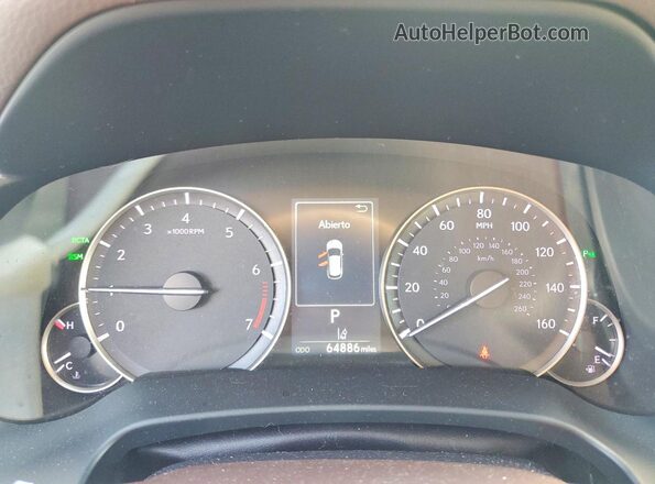 2T2BZMCA1KC176022 2019 LEXUS RX Red Սարքավորումների վահանակի տեսք