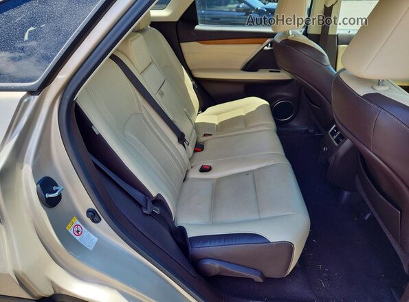 2T2BZMCA2KC209898 2019 LEXUS RX Beige Rear interior view