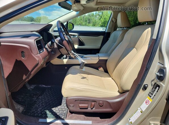 2T2BZMCA3GC028946 2016 LEXUS RX Beige Widok wnętrza z przodu