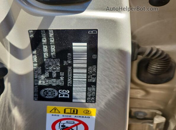 2T2BZMCA3GC028946 2016 LEXUS RX Beige Widok naklejki z numerem VIN