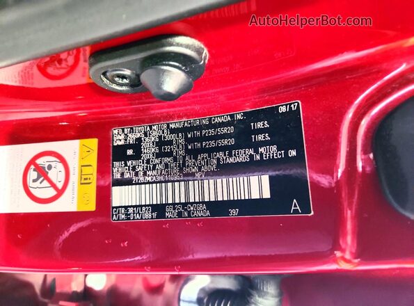 2T2BZMCA3HC110953 2017 LEXUS RX Бордовый Панорамный вид салона 360°