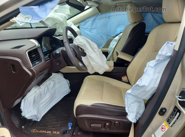 2T2BZMCA4HC079230 2017 LEXUS RX Beige Widok wnętrza z przodu