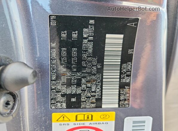 2T2BZMCA4JC145393 2018 LEXUS RX Gray Vista interior de 360 grados