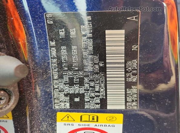 2T2BZMCA4KC205741 2019 LEXUS RX Blue Widok wnętrza z tyłu
