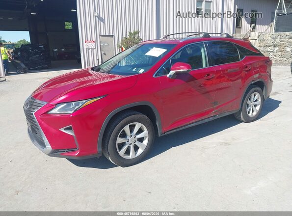 2T2BZMCA5GC032142 2016 LEXUS RX 350 Red Առջևի ձախ երեք քառորդ տեսարան