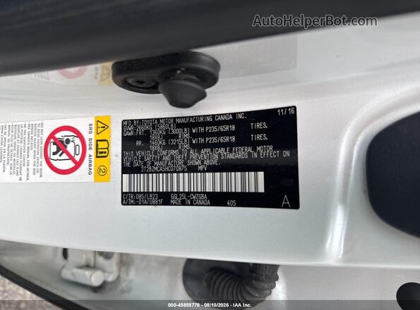 2T2BZMCA5HC070875 2017 LEXUS RX 350 White Вид підкапотного простору