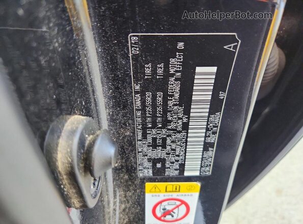 2T2BZMCA5JC143281 2018 LEXUS RX Black Widok naklejki z numerem VIN