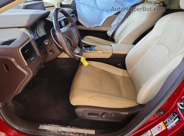 2T2BZMCA7KC180737 2019 LEXUS RX Burgundy Вид салону спереду