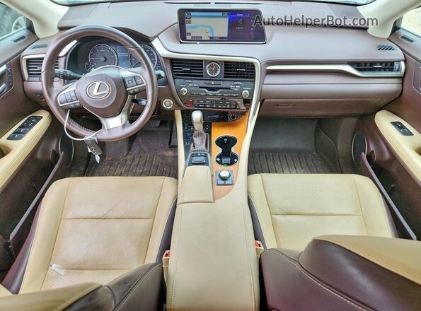 2T2BZMCA8HC085676 2017 LEXUS RX Beige Вид панелі приладів