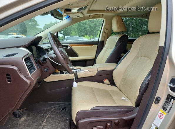 2T2BZMCA8HC085676 2017 LEXUS RX Beige Вид салону спереду